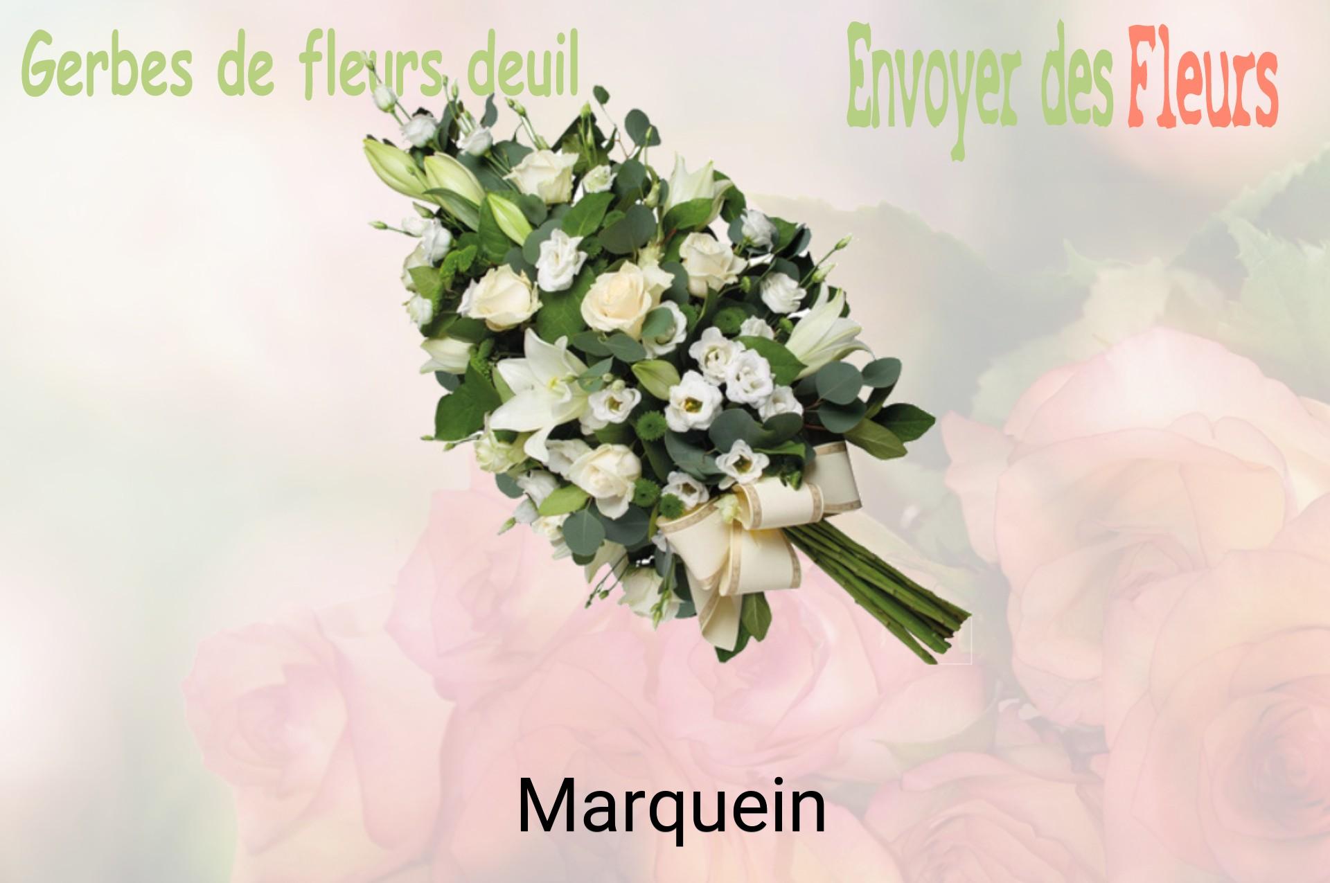 Gerbe de fleurs de deuil livrée à Marquein